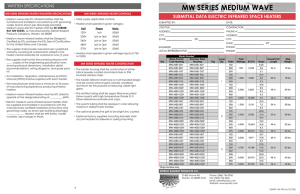 mw series medium wave - Brant Radiant Heaters Ltd