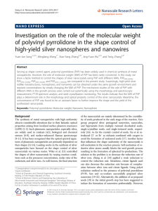 Investigation on the role of the molecular weight of polyvinyl