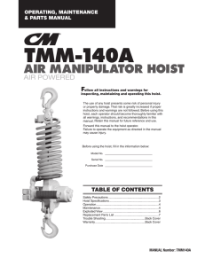 TMM-140 Air Manipulator Hoist