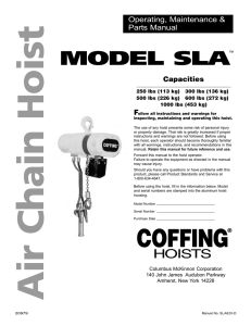 Model SLA Air Chain Hoist