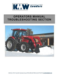operators manual troubleshooting section