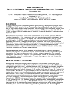 WHRL topic sheet