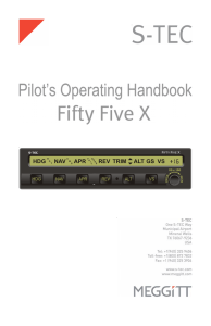 S-TEC 55X Pilot Operation Handbook
