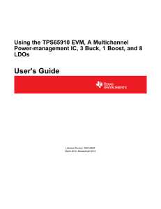 TPS65910 EVM User`s Guide (Rev. F)