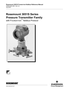 Rosemount 3051S Series Pressure Transmitter Family with