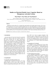 Studies on Electrical Double Layer Capacitor Based on
