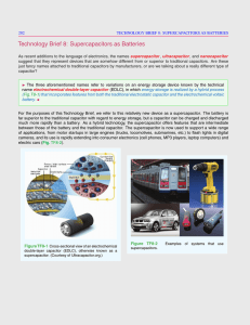 Technology Brief 8: Supercapacitors as Batteries