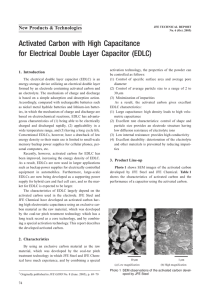 Activated Carbon with High Capacitance for Electrical Double Layer