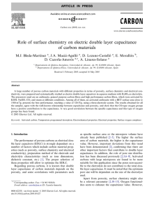 Role of surface chemistry on electric double layer capacitance of