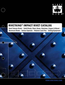2011 rivetking® rivet catalog