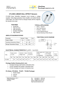 CYL3503 - Hall current Sensor, Hall Effect Vane Sensors, Hall