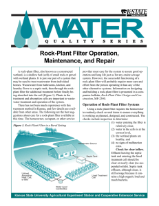 MF2337 Rock-Plant Filter Operation, Maintenance, and Repair