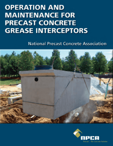 operation and maintenance for precast concrete grease interceptors