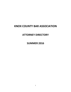 Knox County Bar Association Directory