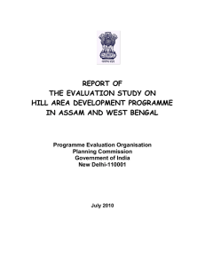 report of the evaluation study on hill area development programme