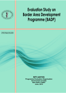 Evaluation Study on Border Area Development Programme (BADP)