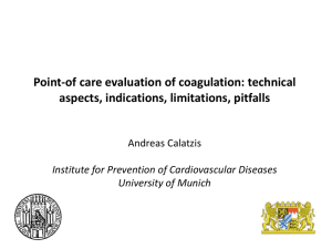 Point-of care evaluation of coagulation: technical aspects