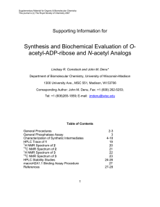 Synthesis and Biochemical Evaluation of O- acetyl-ADP