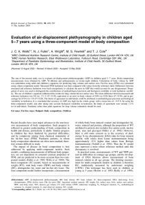 Evaluation of air-displacement plethysmography in children aged 5