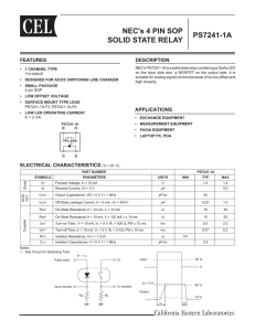 NEC`s 4 PIN SOP SOLID STATE RELAY PS7241
