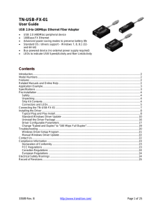 TN-USB-FX-01 - Transition Networks