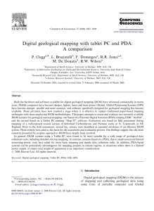 Digital geological mapping with tablet PC and PDA