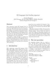 OO languages late-binding signature