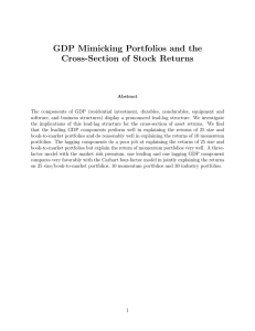GDP Mimicking Portfolios and the Cross