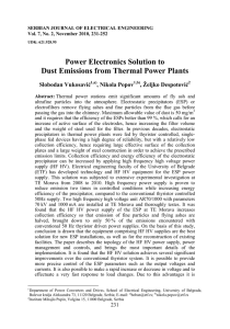 Power Electronics Solution to Dust Emissions from Thermal Power