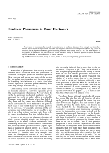Nonlinear Phenomena in Power Electronics