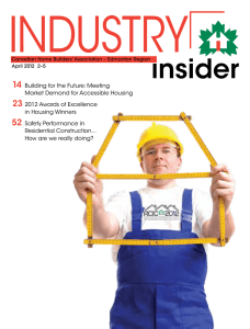 Industry Insider - April 2012 - Canadian Home Builders Association