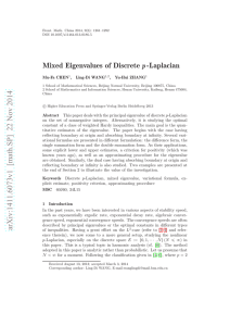 Mixed Eigenvalues of Discrete {\ LARGE $\ pmb p $\,}