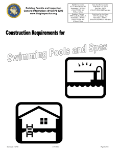 Construction Requirements for Swimming Pools and Spas