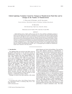 Global Lightning Variations Caused by Changes in
