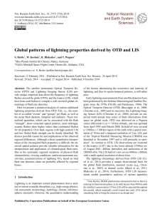 Global patterns of lightning properties derived by OTD and