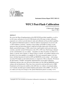 WFC3 Post-Flash Calibration