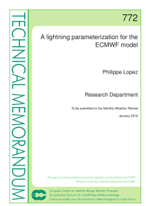 A lightning parameterization for the ECMWF model