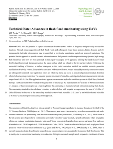 Technical Note: Advances in flash flood monitoring using UAVs