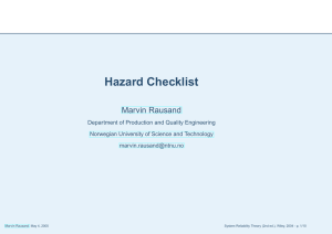 Hazard Checklist
