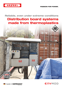 Distribution board systems made from thermoplastics