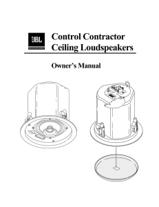 Control Contractor Ceiling Loudspeakers
