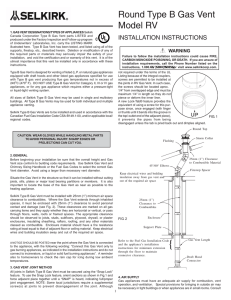 Round Type B Gas Vent Model RV