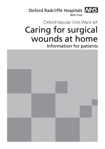 Caring for surgical wounds at home