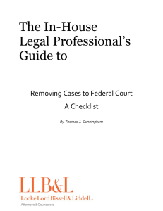 The In-House Legal Professional`s Guide to Removing
