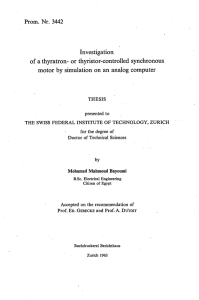 Investigation of a thyratron- or thyristor