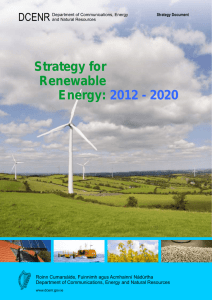 STRATEGY FOR RENEWABLE ENERGY 2012 – 2020