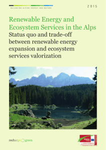 Renewable Energy and Ecosystem Services in the Alps
