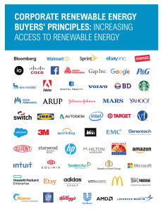 Corporate Renewable Energy Buyers` Principles