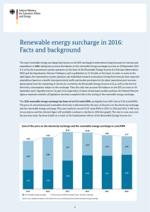 Renewable energy surcharge in 2016: Facts and background
