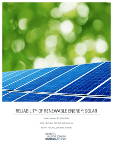 reliability of renewable energy: solar